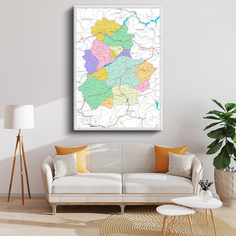 Harita Kanvas Tablo 10