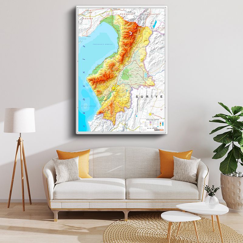 Harita Kanvas Tablo 15