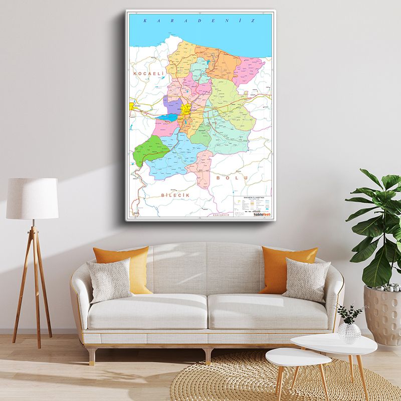 Harita Kanvas Tablo 24