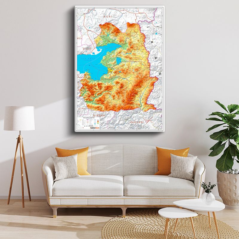 Harita Kanvas Tablo 25