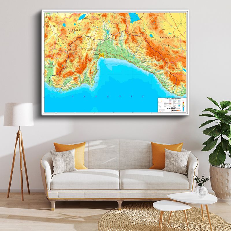 Harita Kanvas Tablo 43