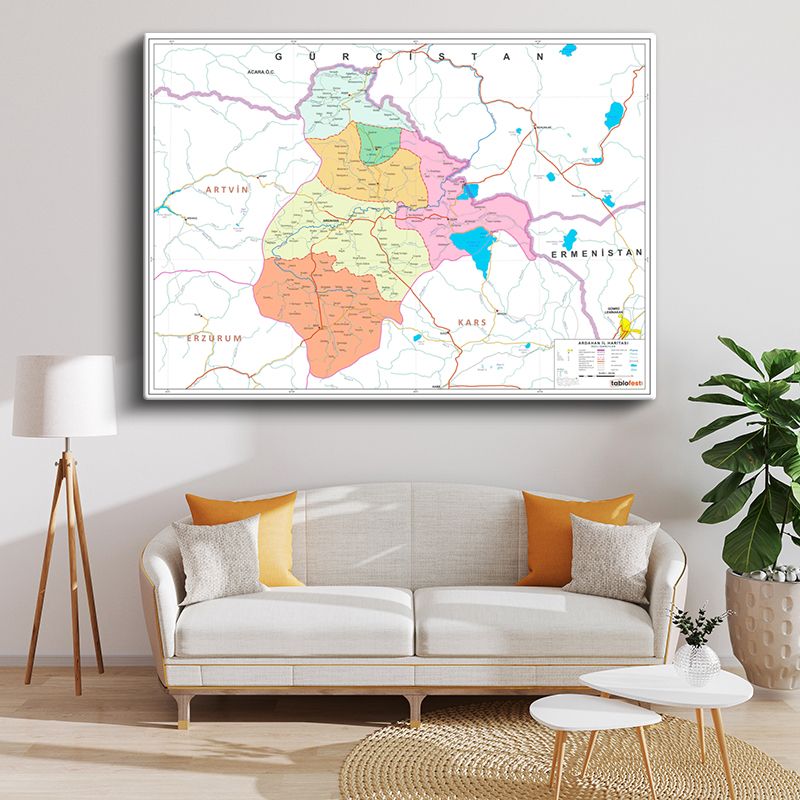 Harita Kanvas Tablo 46