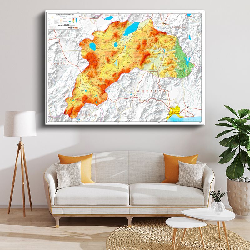 Harita Kanvas Tablo 61