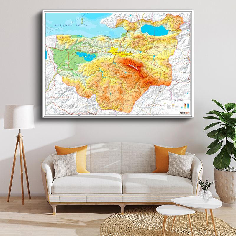 Harita Kanvas Tablo 63