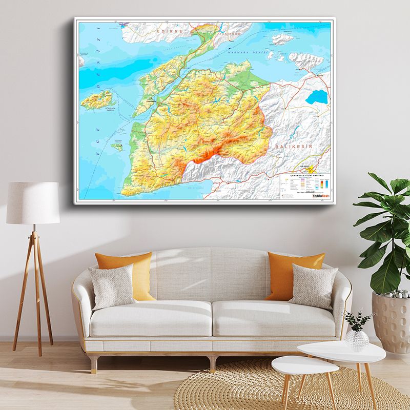 Harita Kanvas Tablo 65