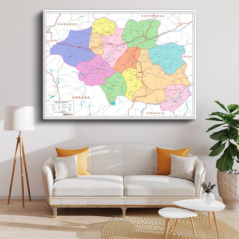 Harita Kanvas Tablo 68