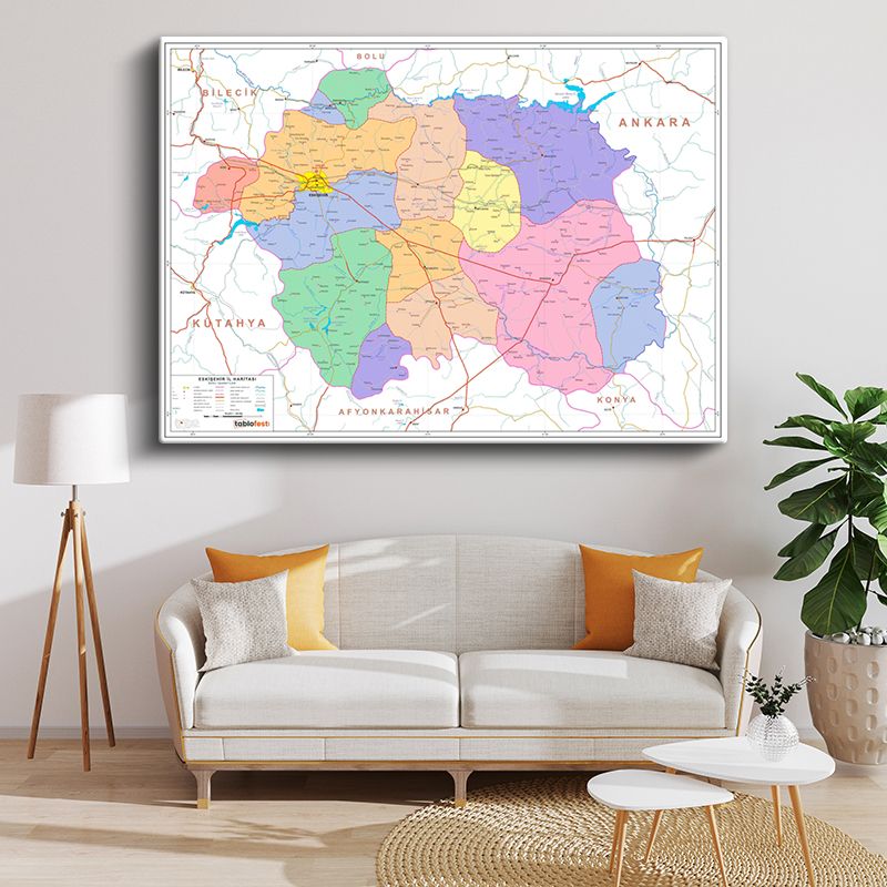 Harita Kanvas Tablo 80