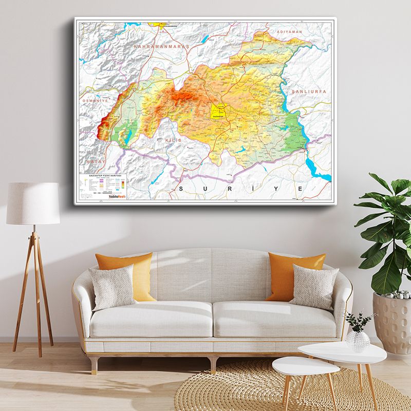 Harita Kanvas Tablo 81