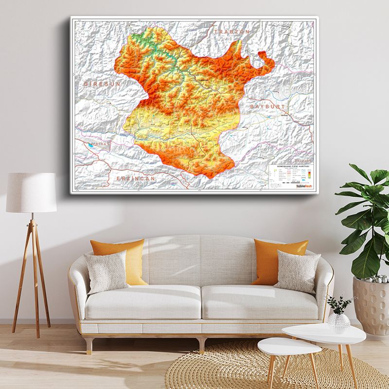 Harita Kanvas Tablo 85