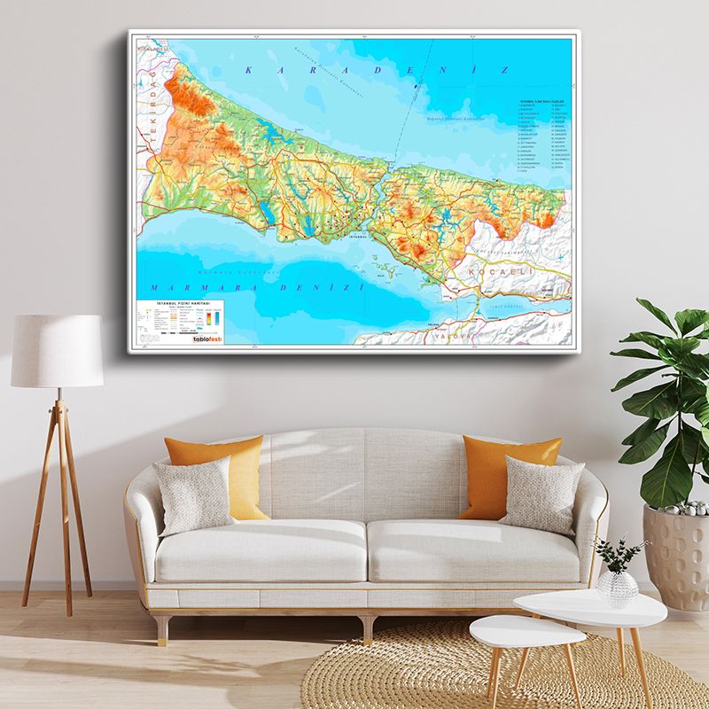 Harita Kanvas Tablo 93