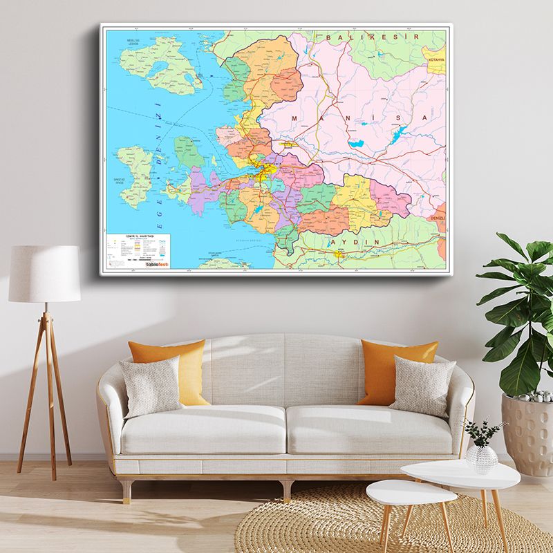 Harita Kanvas Tablo 96