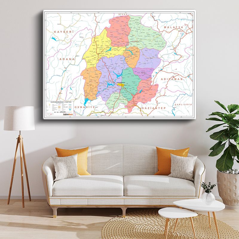 Harita Kanvas Tablo 98