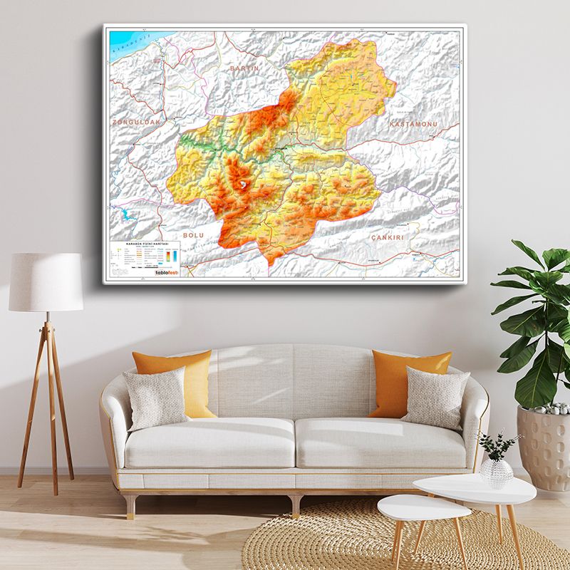 Harita Kanvas Tablo 99