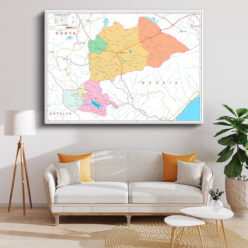 Harita Kanvas Tablo 102