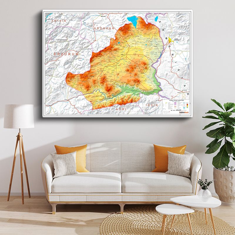 Harita Kanvas Tablo 103