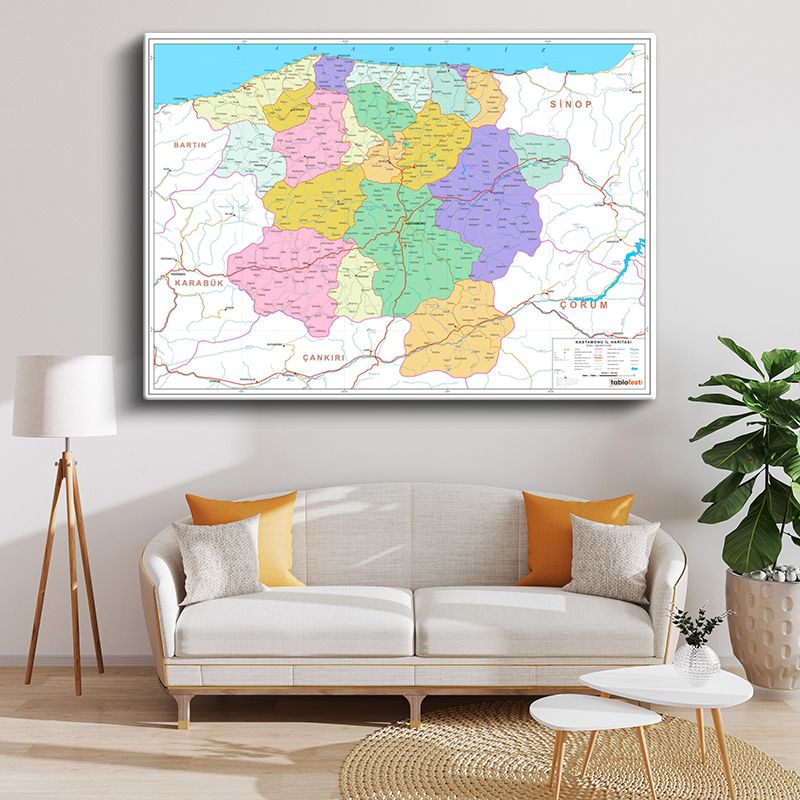 Harita Kanvas Tablo 106