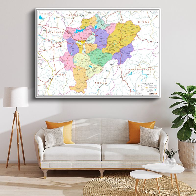 Harita Kanvas Tablo 108