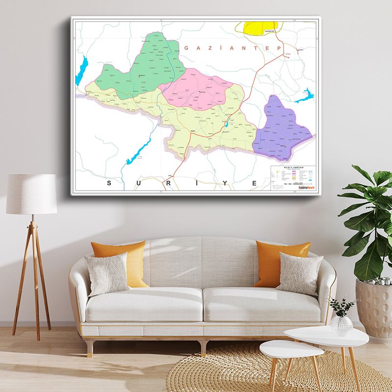 Harita Kanvas Tablo 110