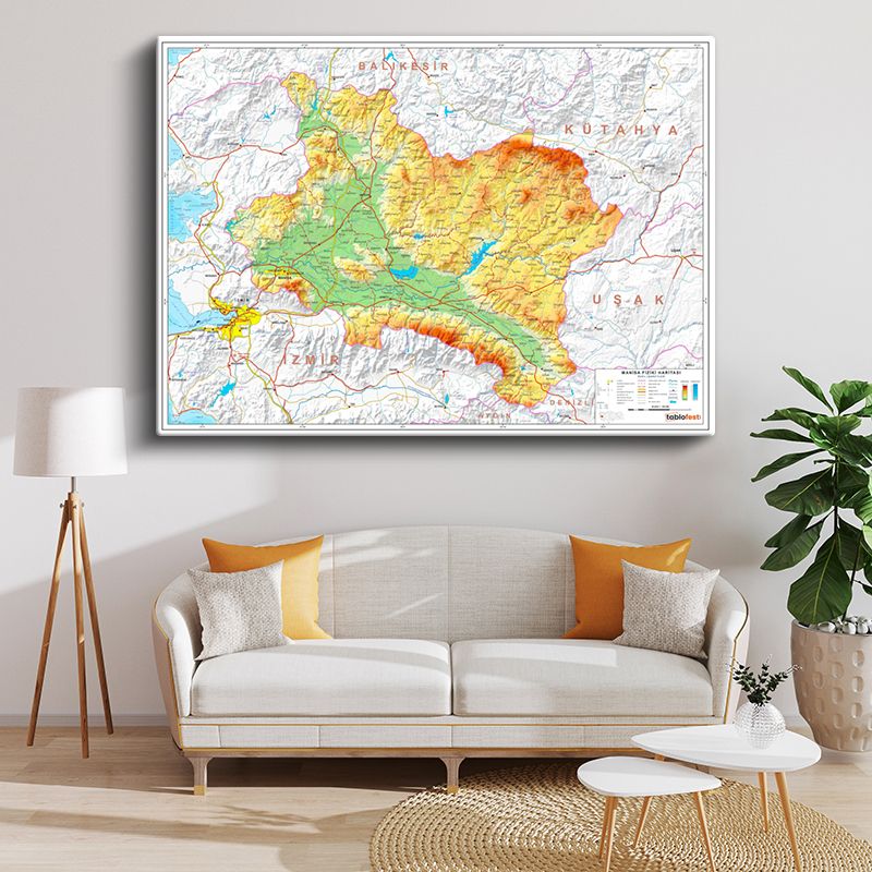 Harita Kanvas Tablo 123