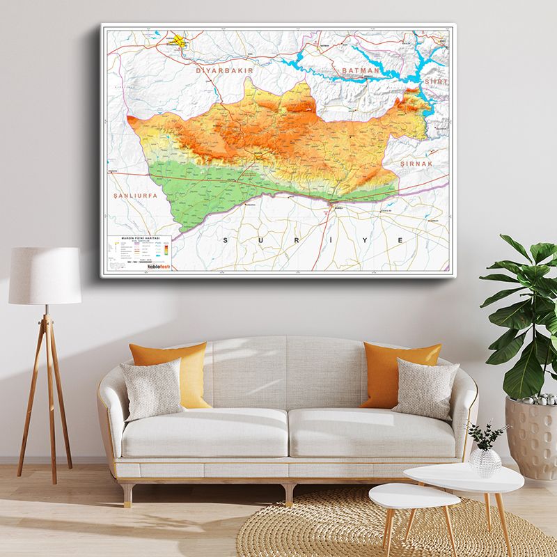 Harita Kanvas Tablo 125