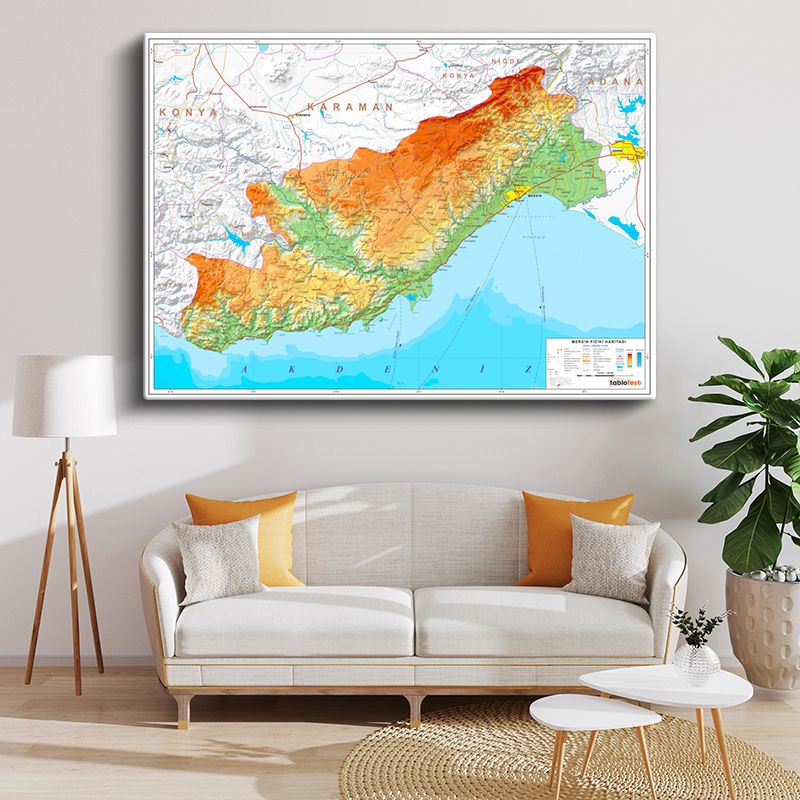 Harita Kanvas Tablo 127