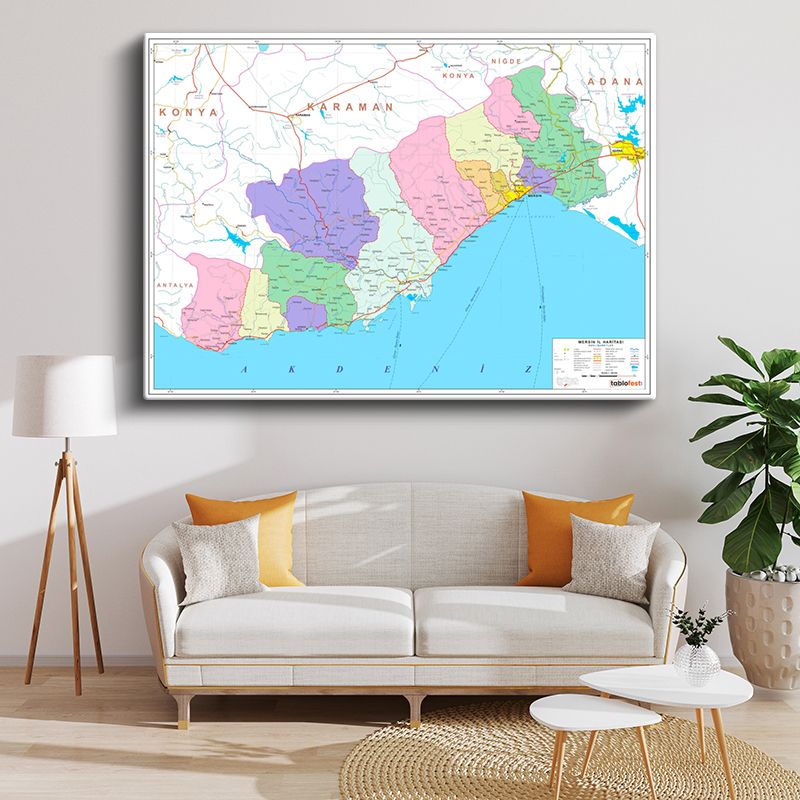 Harita Kanvas Tablo 128