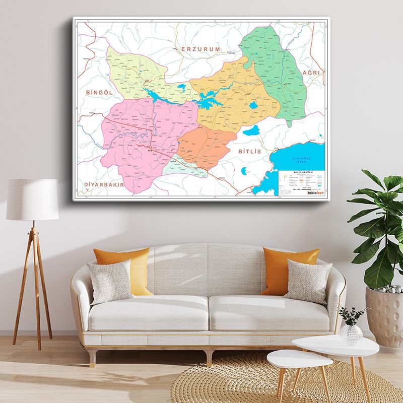 Harita Kanvas Tablo 132