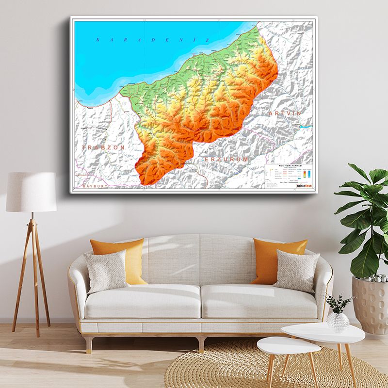 Harita Kanvas Tablo 137