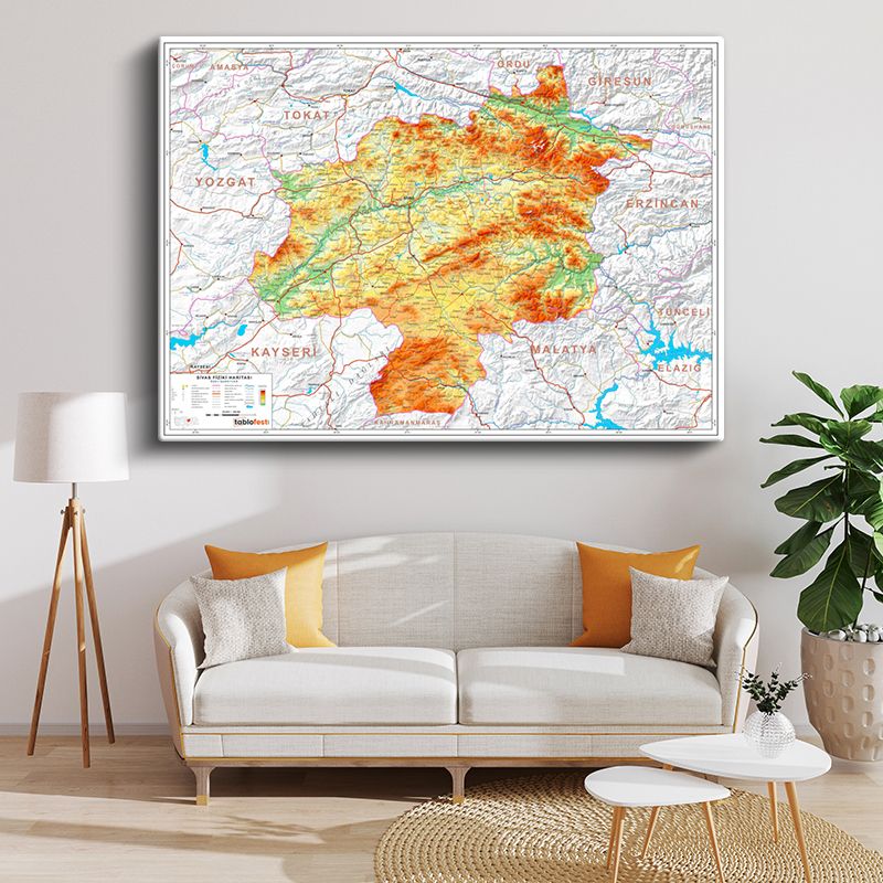 Harita Kanvas Tablo 149