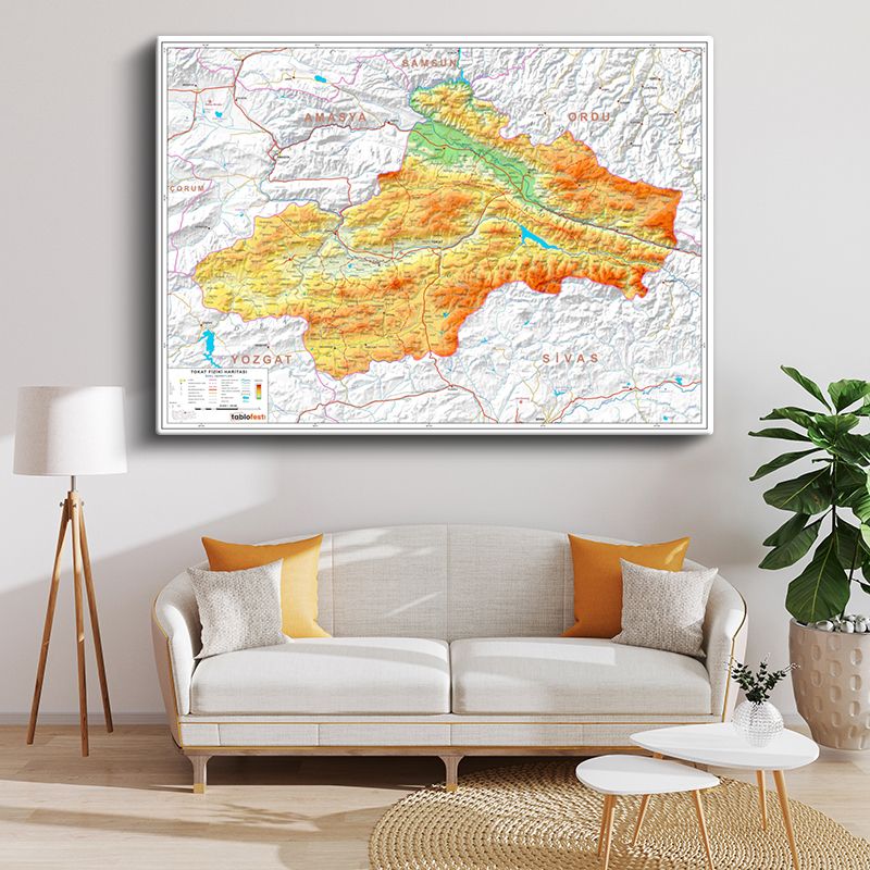 Harita Kanvas Tablo 153