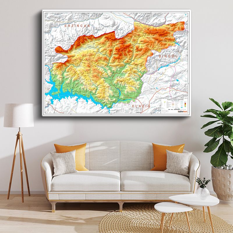 Harita Kanvas Tablo 157