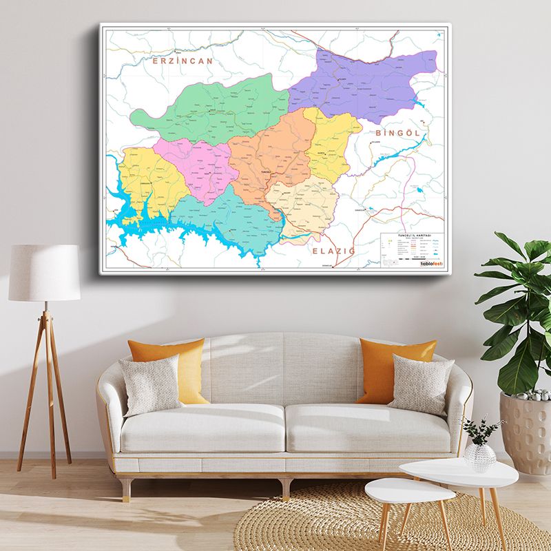 Harita Kanvas Tablo 158