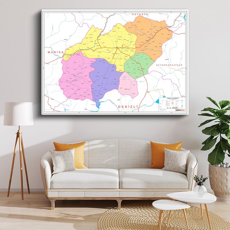 Harita Kanvas Tablo 160