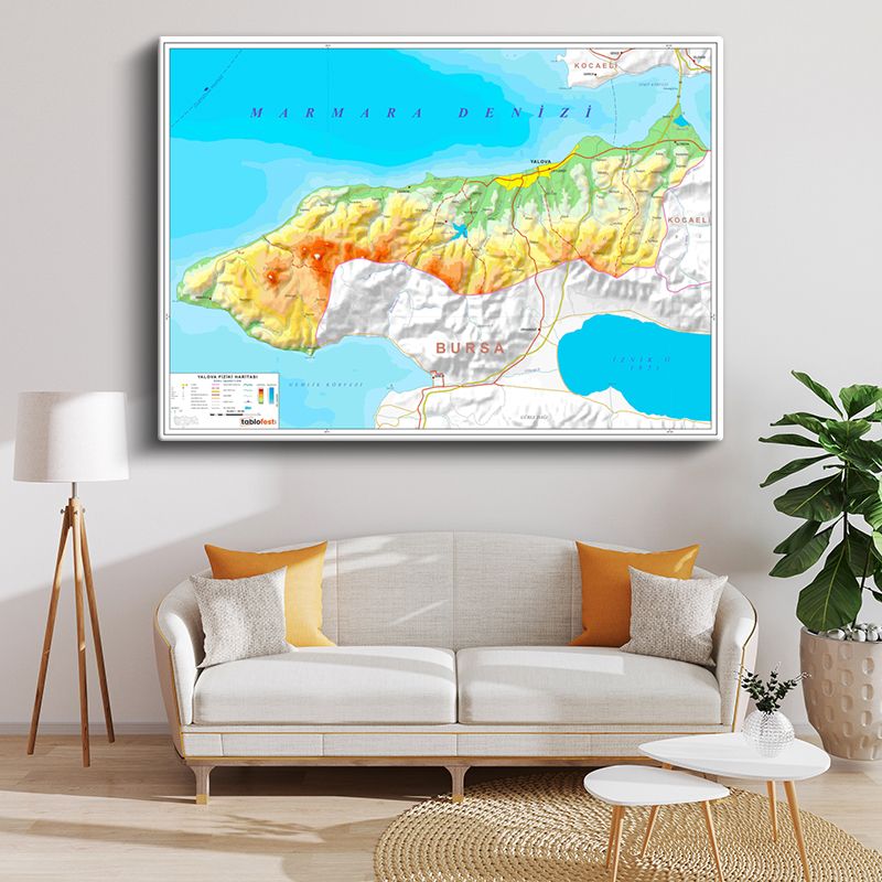 Harita Kanvas Tablo 161