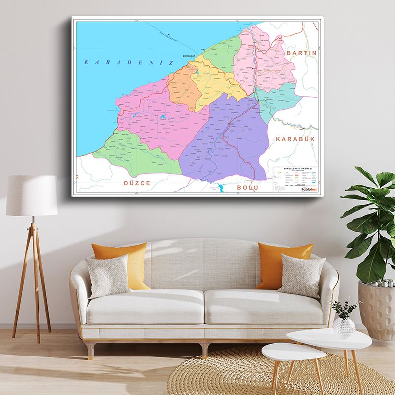 Harita Kanvas Tablo 166