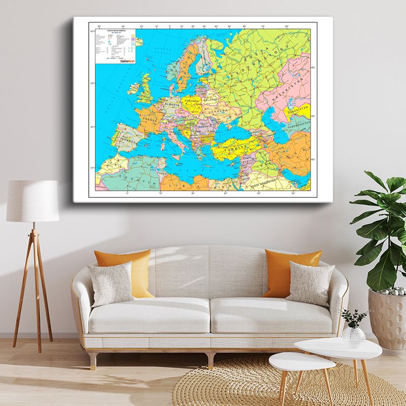 Harita Kanvas Tablo 168