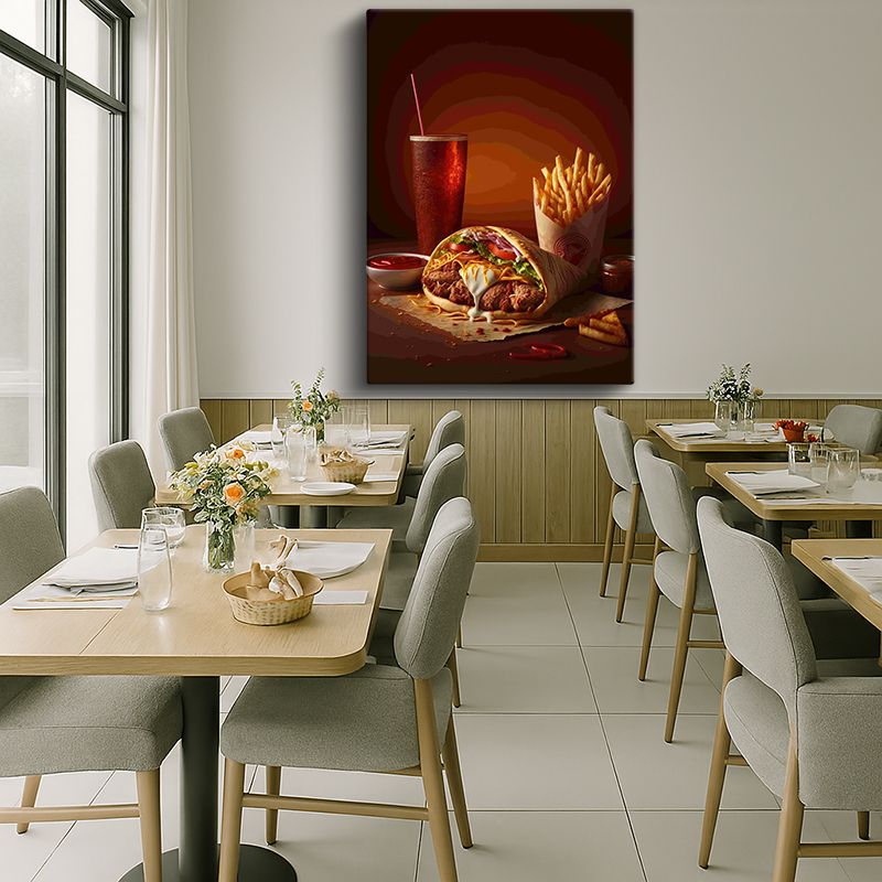 Yiyecek & İçecek Kanvas Tablo 3